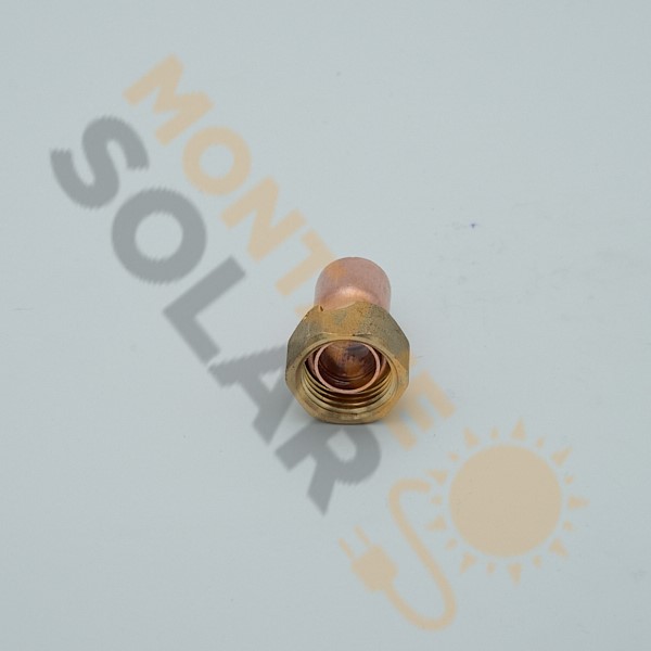 Racor loco cobre soldar 15 1/2" H