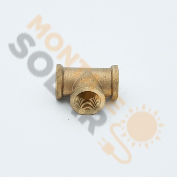 Te latón 3/8" H-H-H