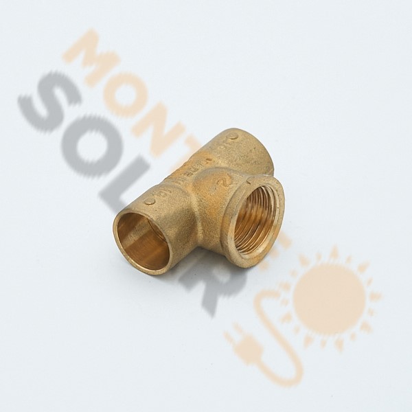 Te latón 18-1/2"-18 H-H-H