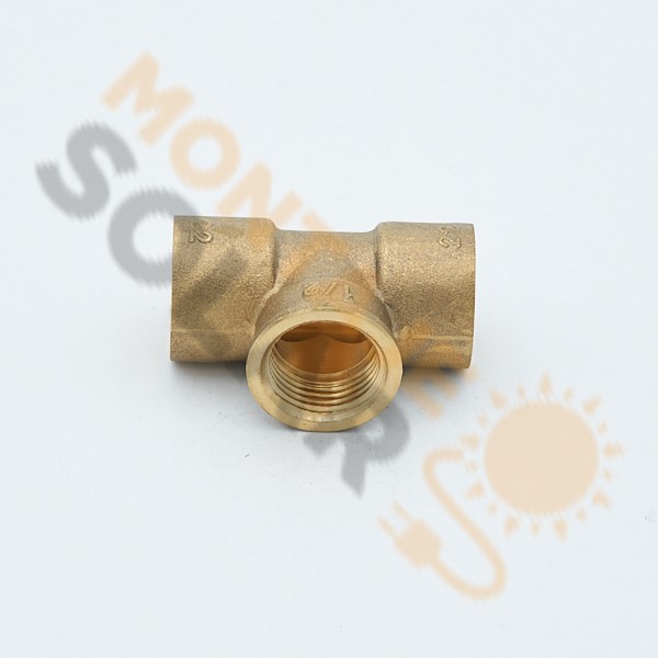 Te latón 22-1/2"-22 H-H-H