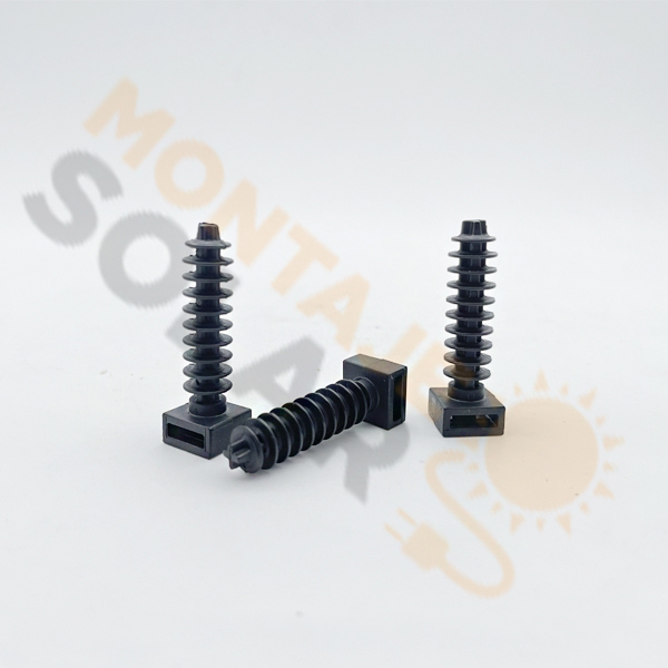 Taco nylon negro para brida 10x37 mm, diámetro 8 mm (bolsa 100 ud)