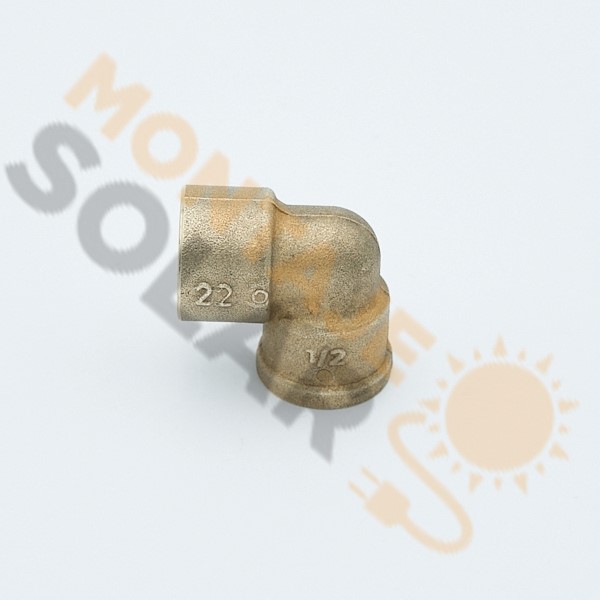 Codo latón soldar 22-1/2" H