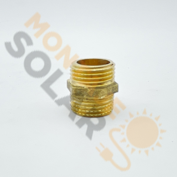 Machón latón ½” M-M