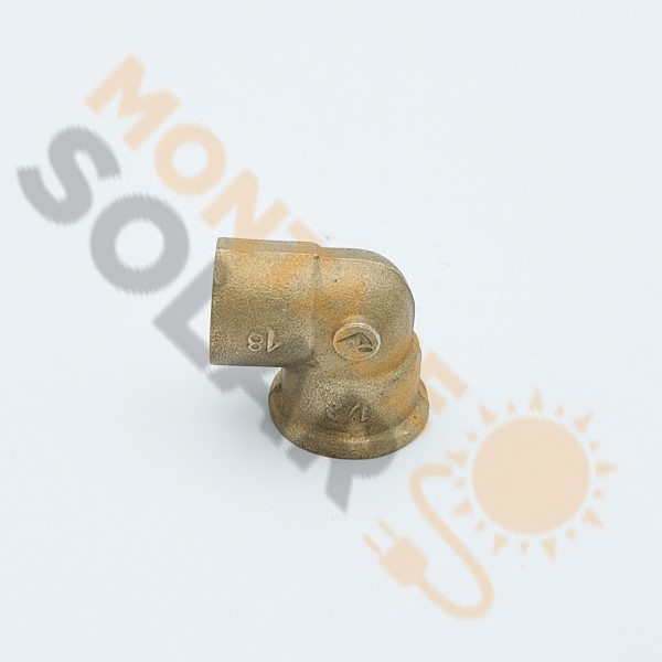 Codo latón soldar 18-1/2" H