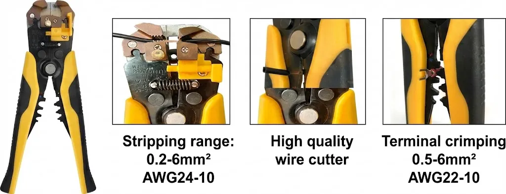 Alicate pela cable (0.2 a 6 mm2)