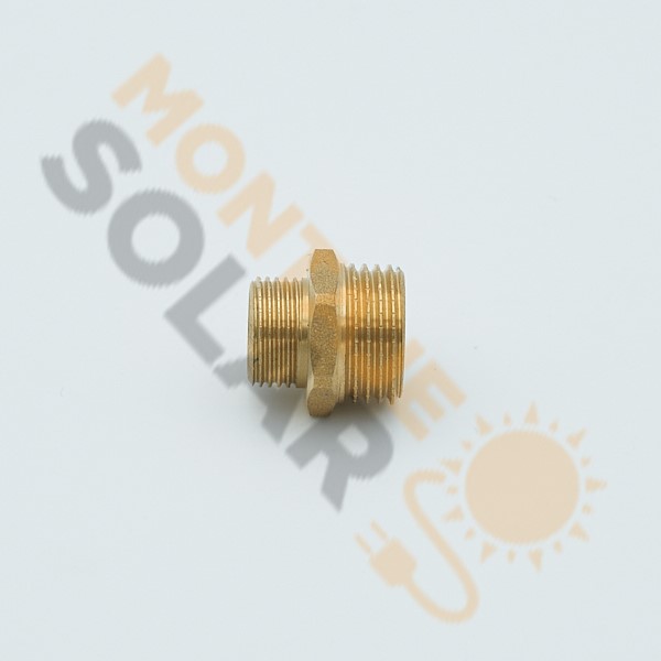 Machón latón ½” A 3/8” M-M